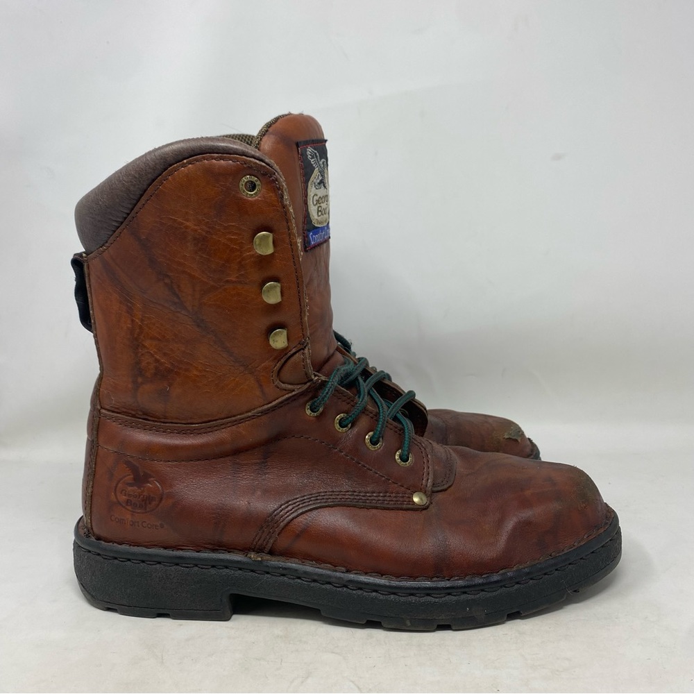 Georgia Boot Men’s 8” Eagle Light Work Russet Wildwood Leather Boots Size 10.5W